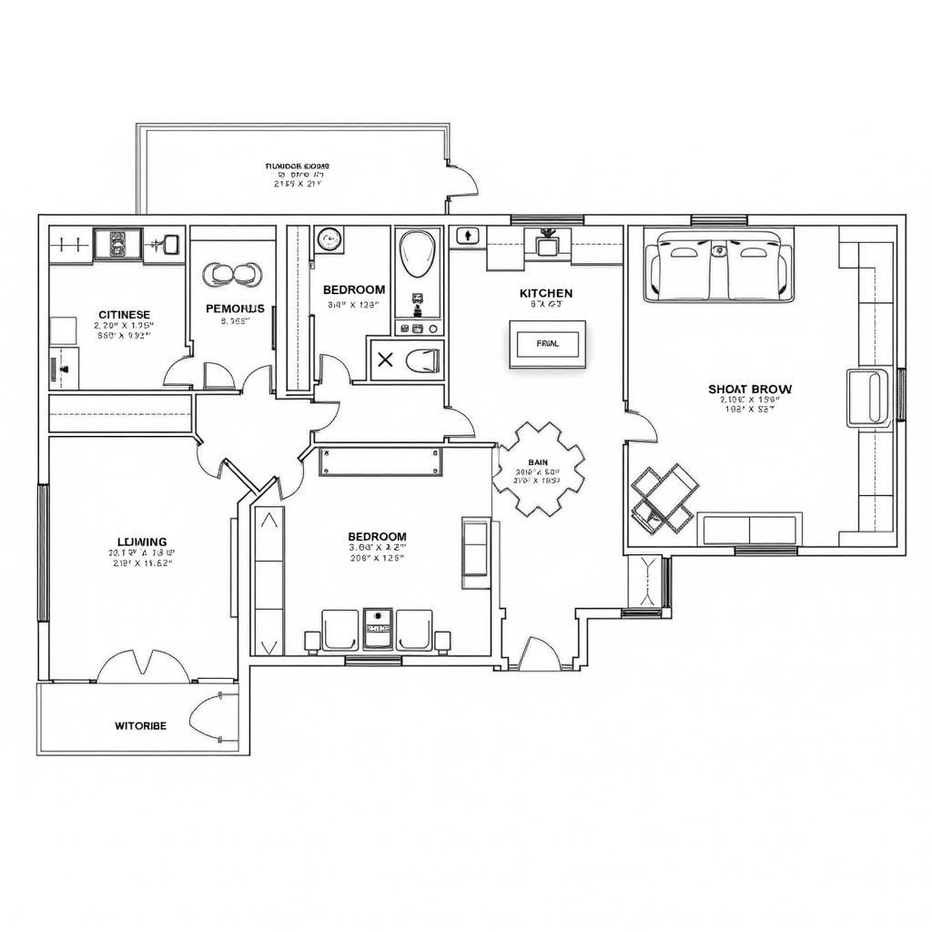 3 Bedroom Home Plan with Open Floor Plan