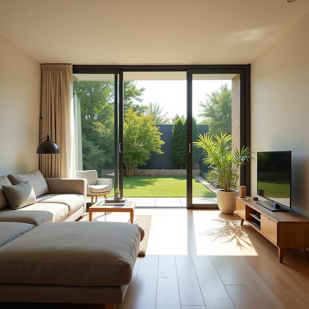 Spacious living area of an acero eco home