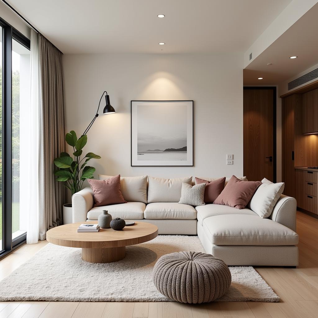 Spacious and bright interior of an Aedas Home living room