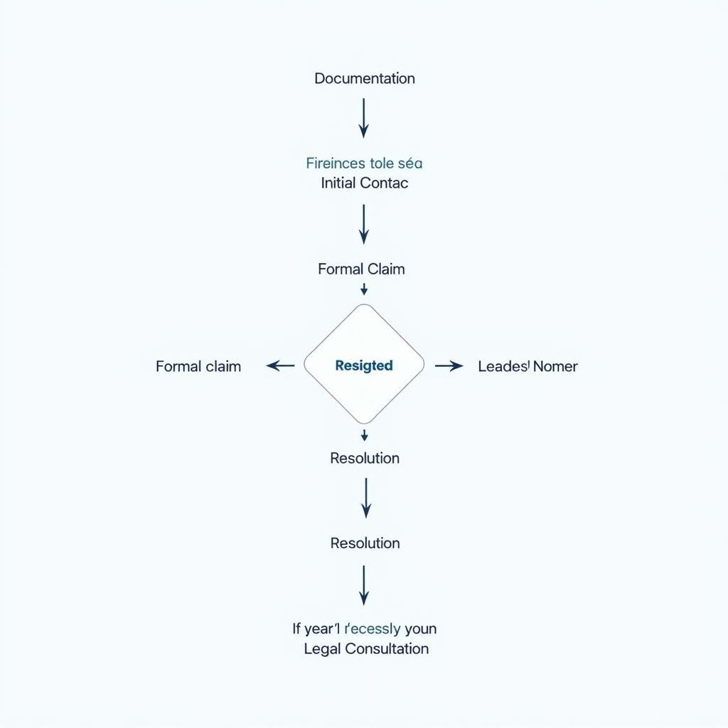 A flowchart illustrating the Aedas Homes reclamaciones process