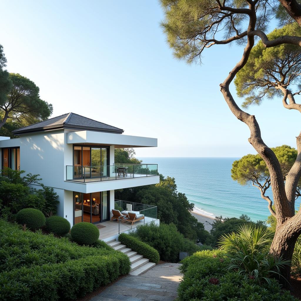 A stunning Aedas Home with a balcony overlooking the Atlantic Ocean in Sanxenxo