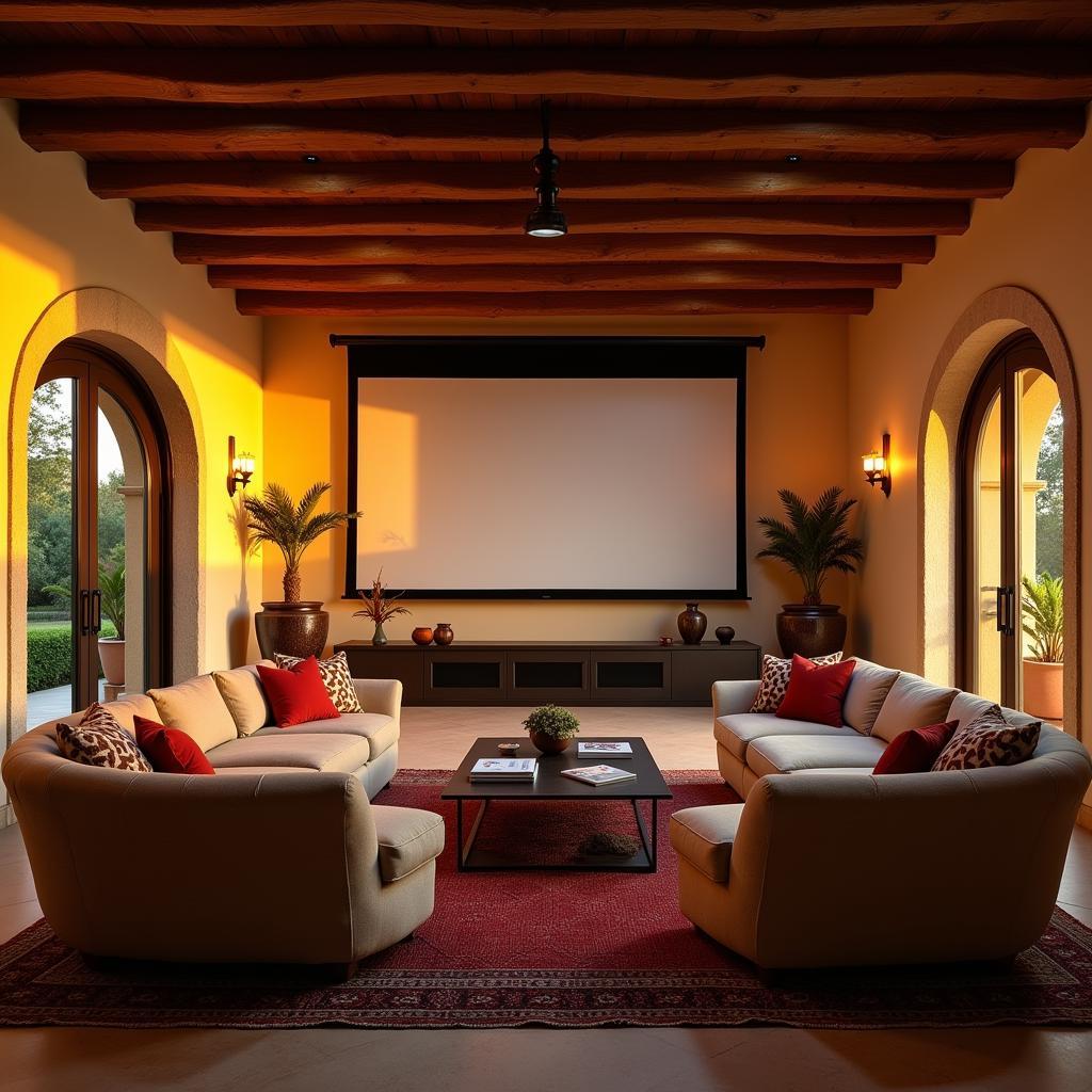 Affordable Home Cinema Setup in a Spanish Villa