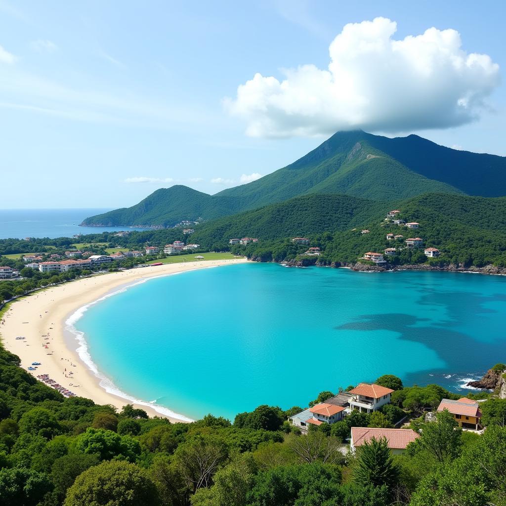 Scenic view of Aiguablava Beach