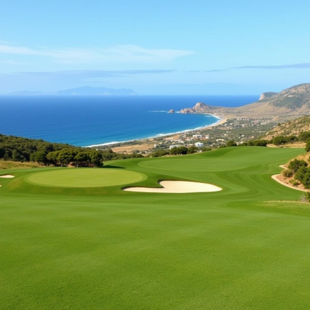 Golfing Greens Against a Breathtaking Ocean Backdrop