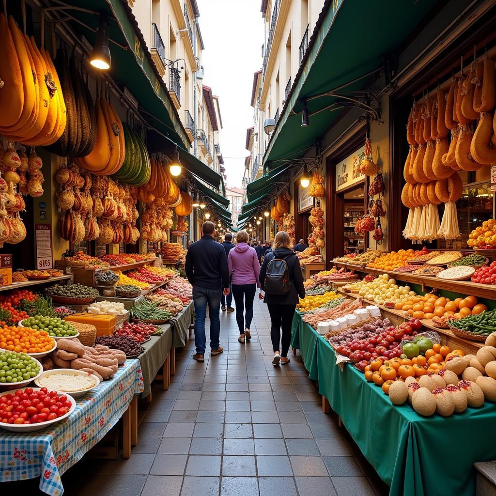 Exploring a Spanish Local Market near Aldes Easy Home