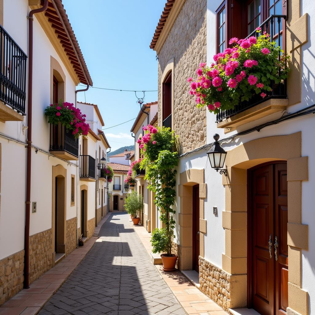 Cobblestone street in Alguema