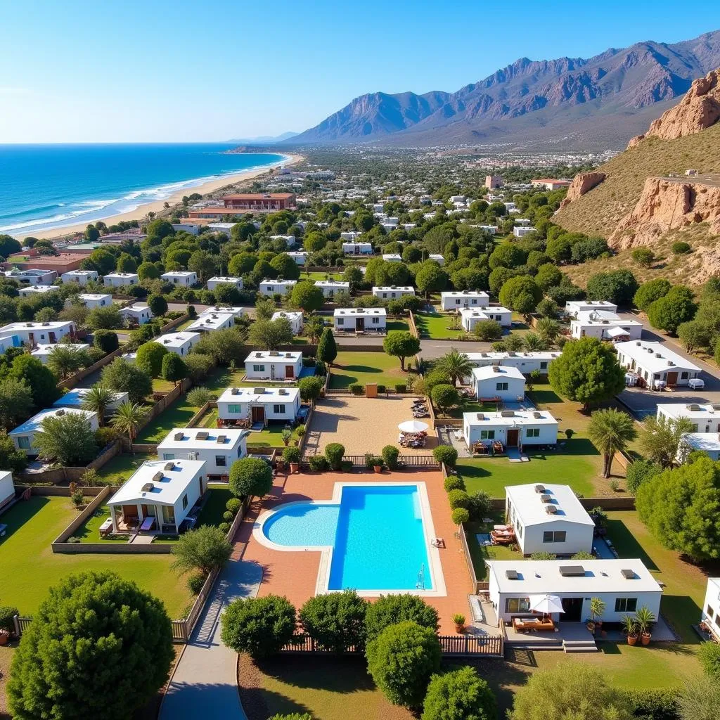 Aerial view of a mobil home park in Almería, Spain