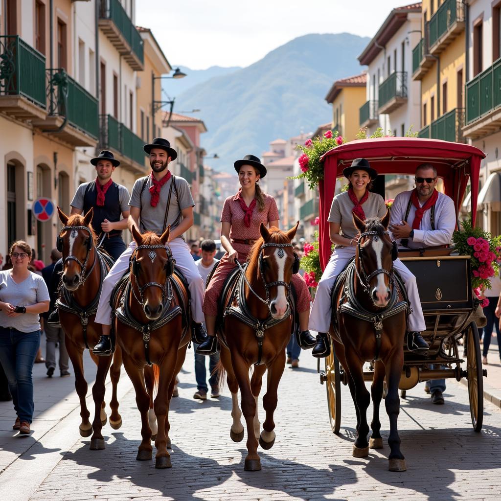 Romería del Rocío celebration in Almonte