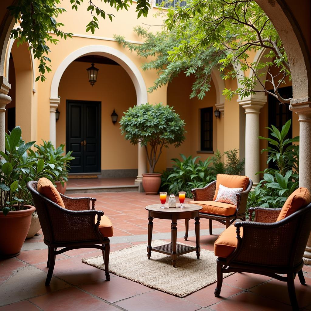 Tranquil courtyard in an Andalusian home