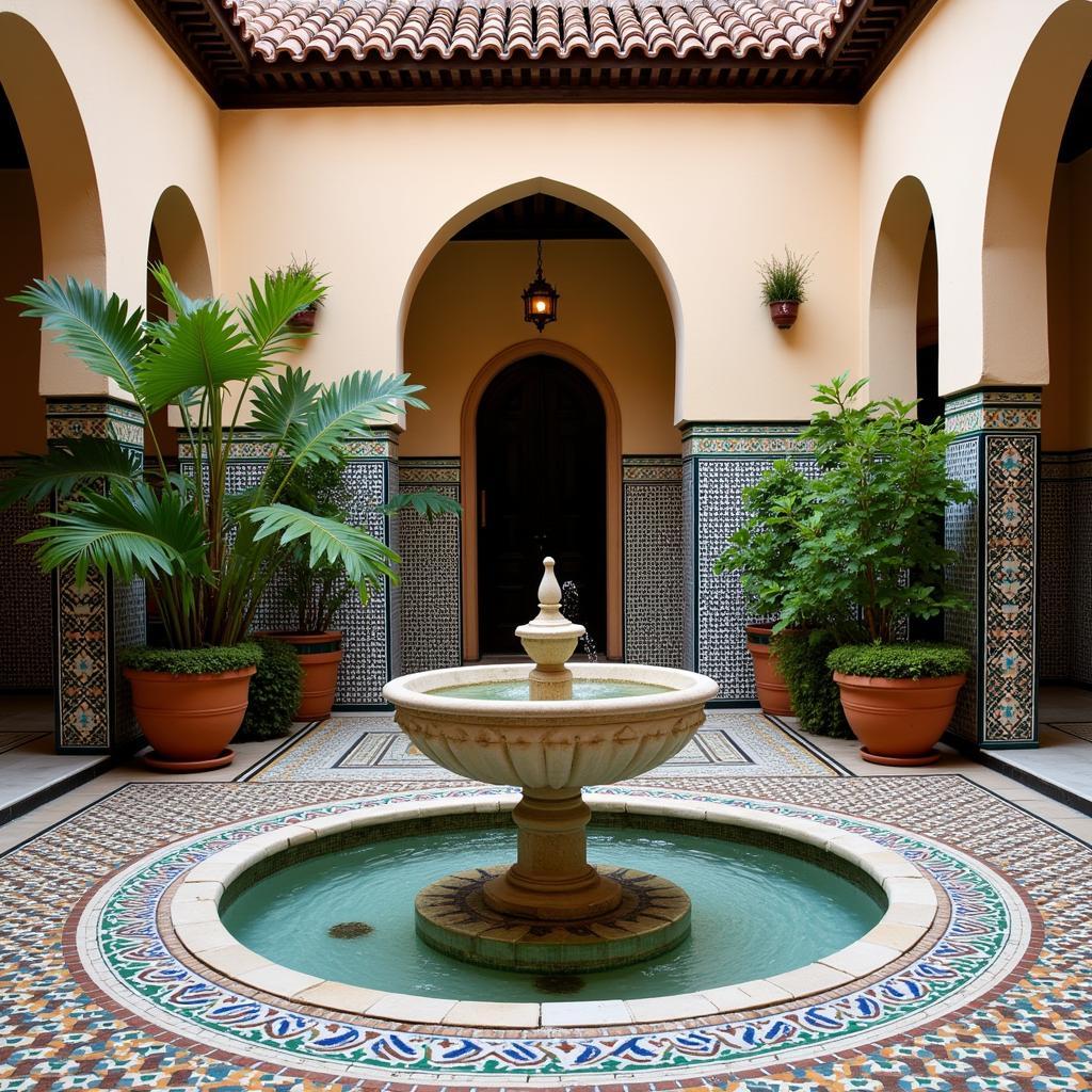 Sunlit Andalusian Courtyard