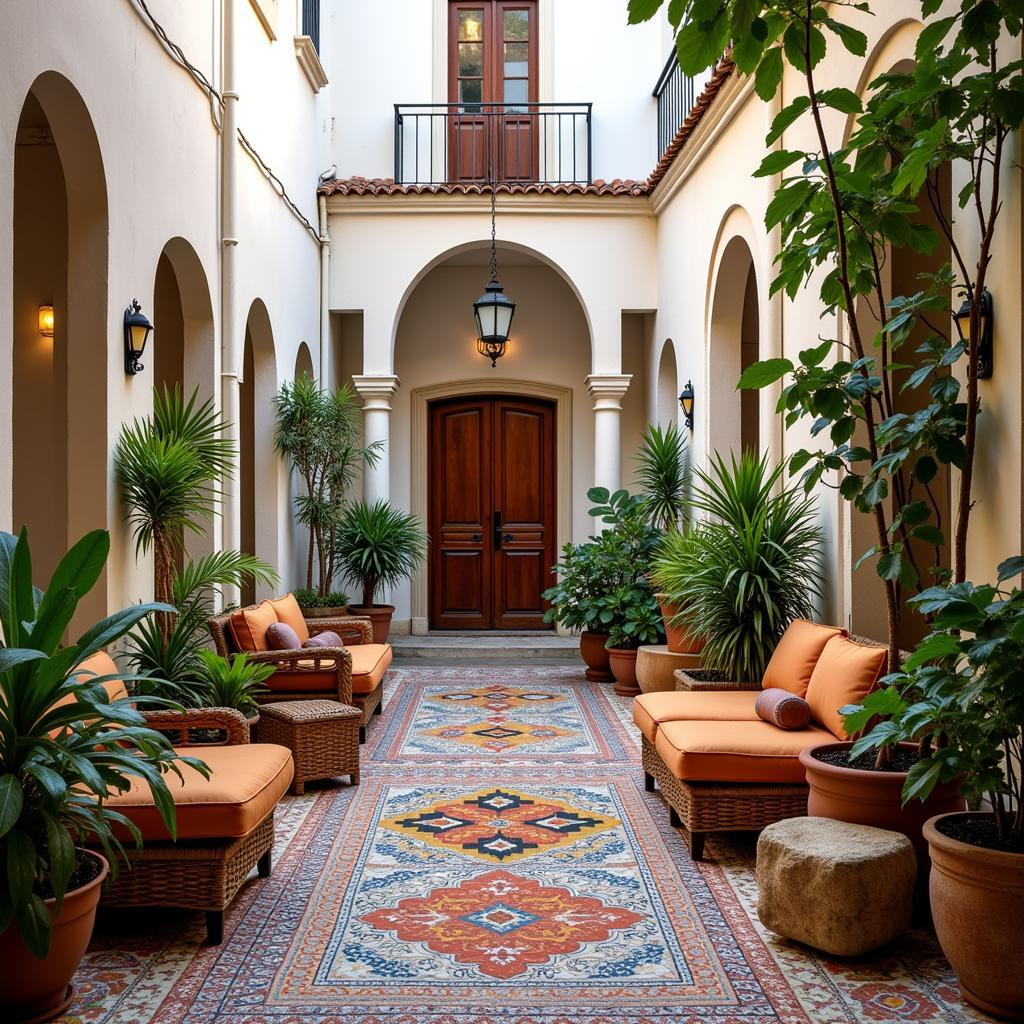 Traditional Andalusian courtyard in Spain