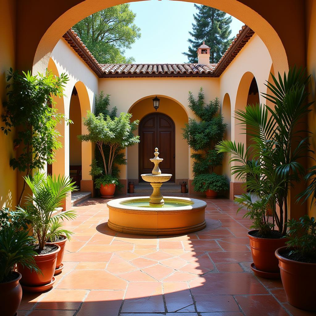 Traditional Andalusian courtyard