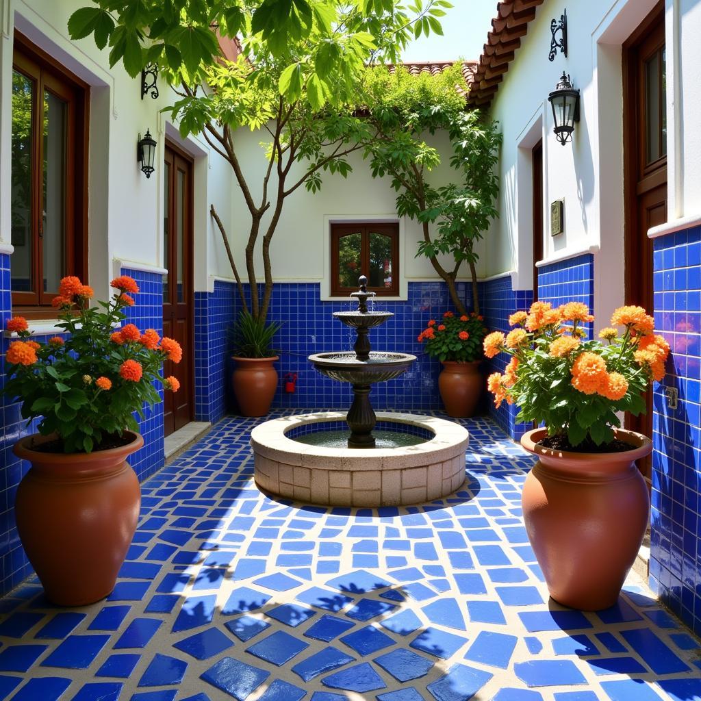 Andalusian Courtyard Blue Home