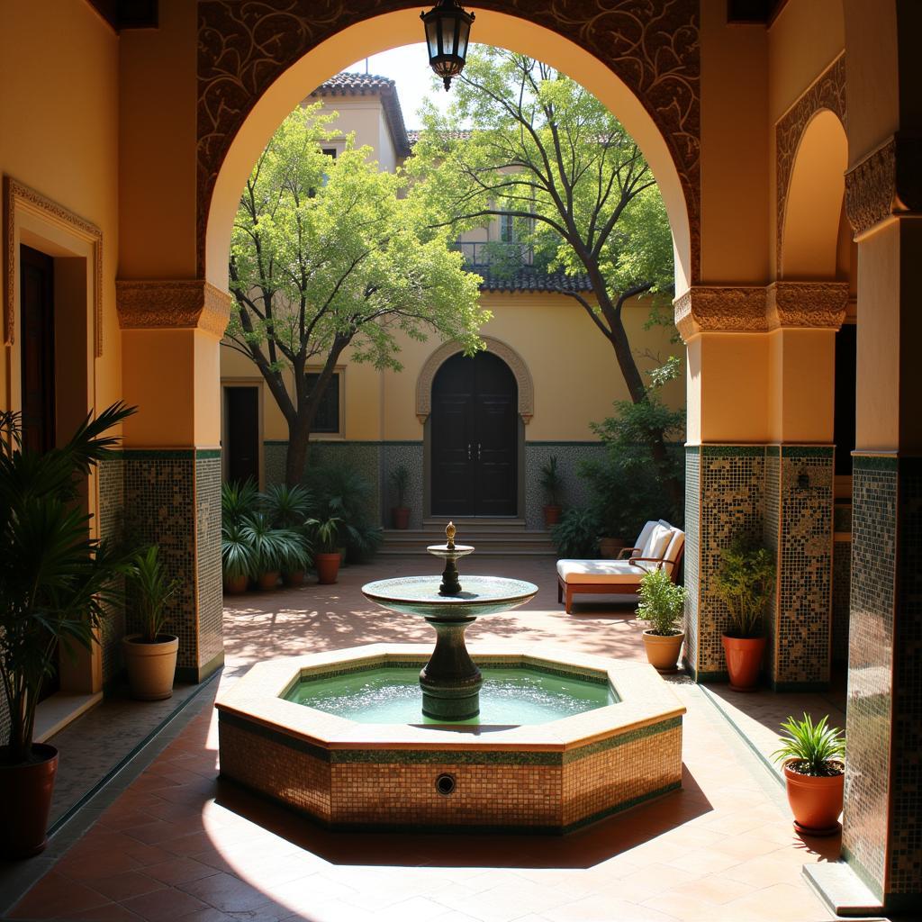 Relaxing in an Andalusian courtyard homestay