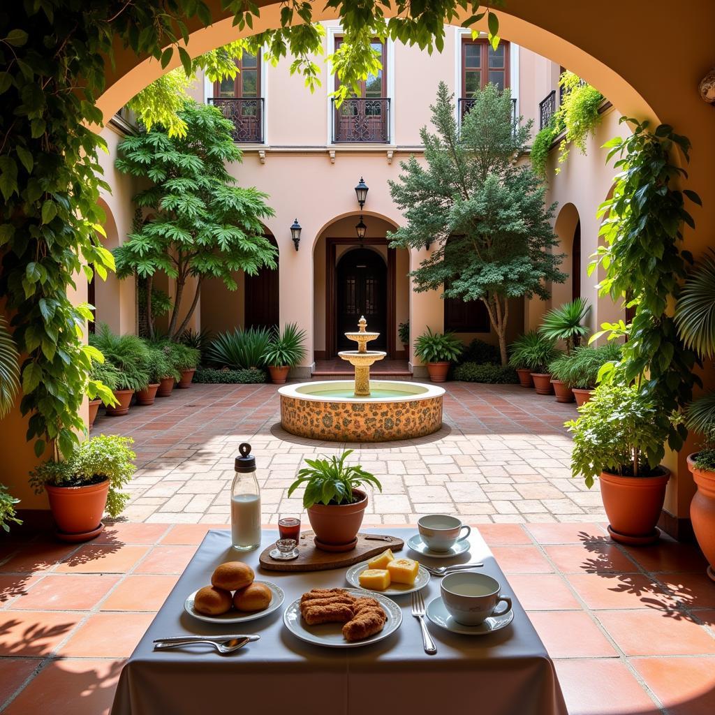 A traditional Andalusian courtyard