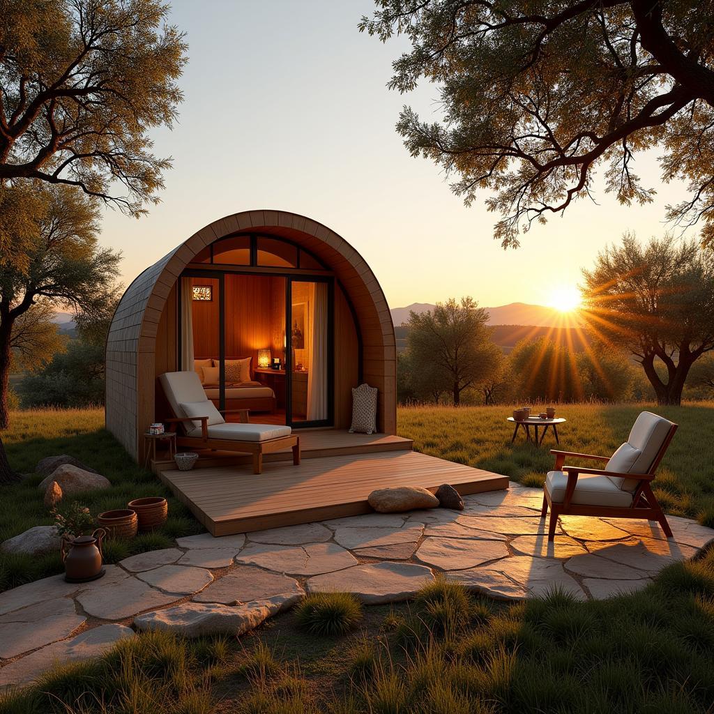 Luxury pod home nestled in an olive grove in Andalusia