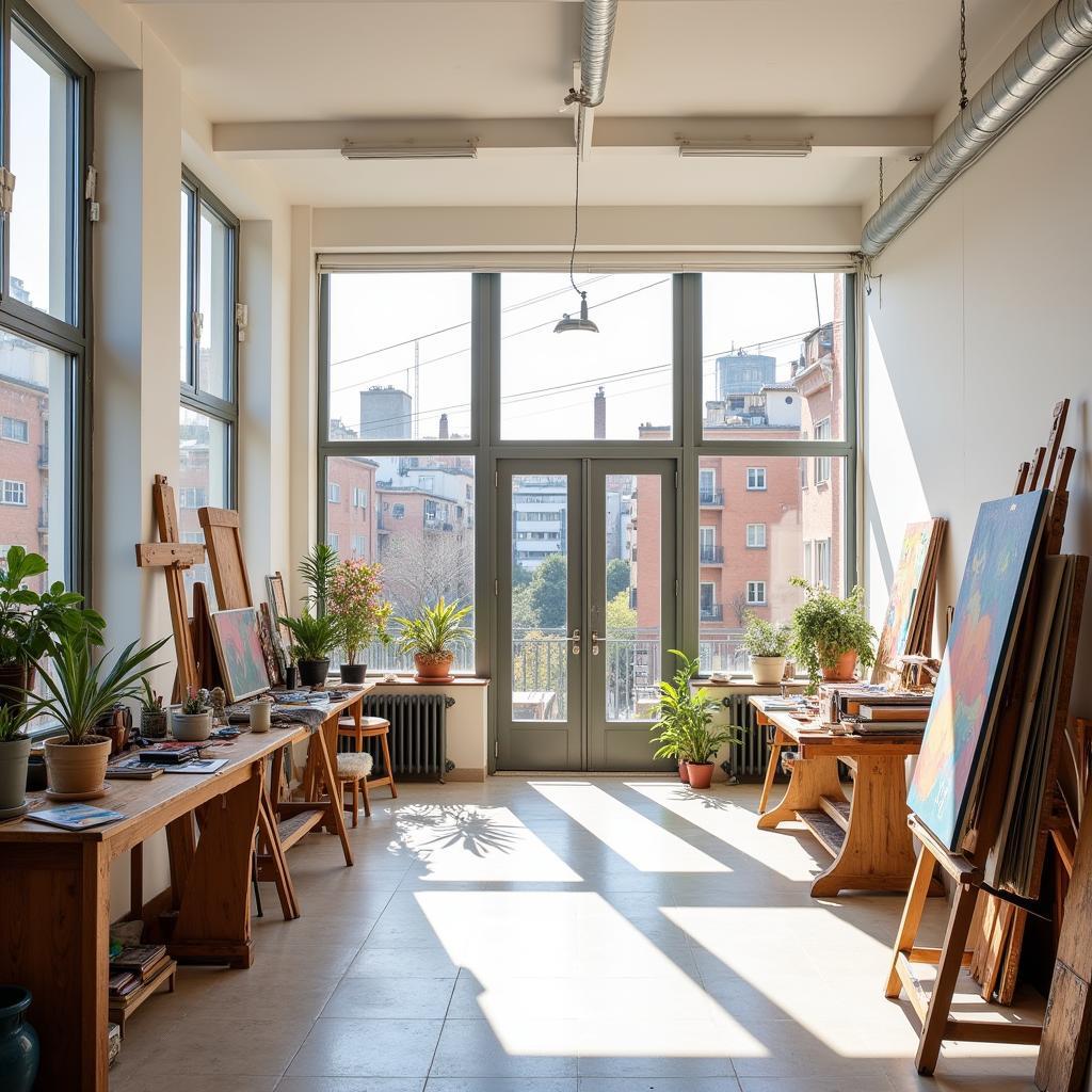 Light-Filled Artist Studio in Valencia