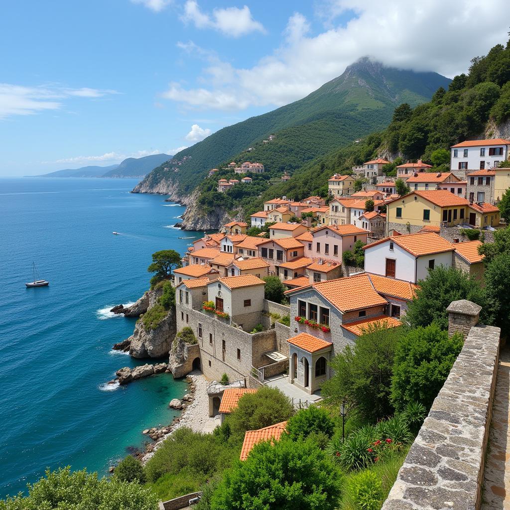 Picturesque coastal village in Asturias, Spain