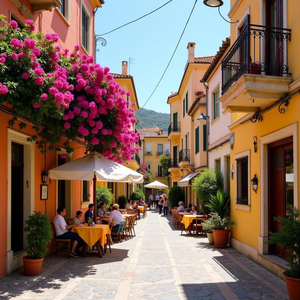 Colorful houses in a charming Athenian neighborhood