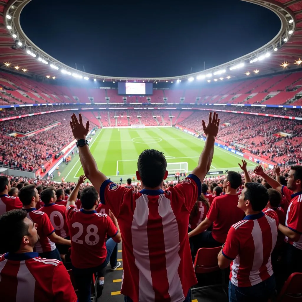 Atletico Madrid fans celebrating