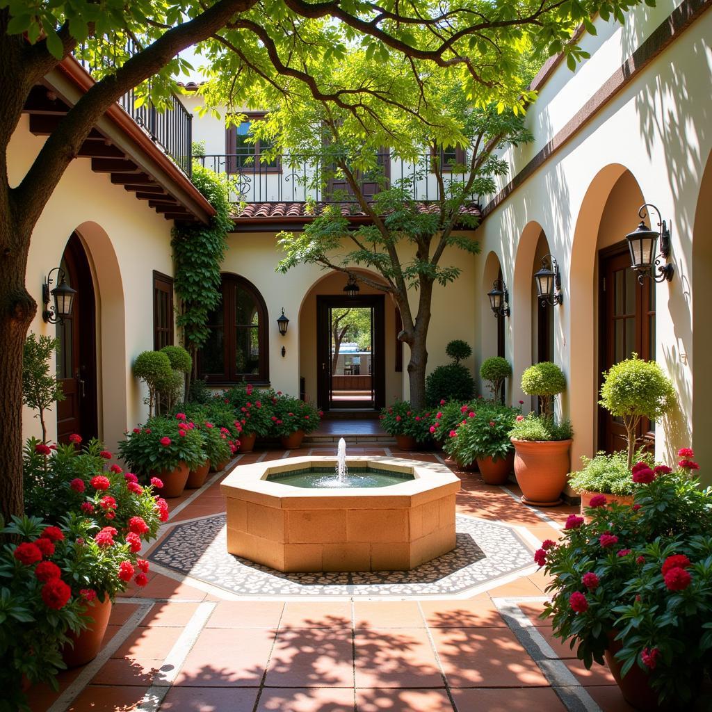 A Traditional Spanish Courtyard