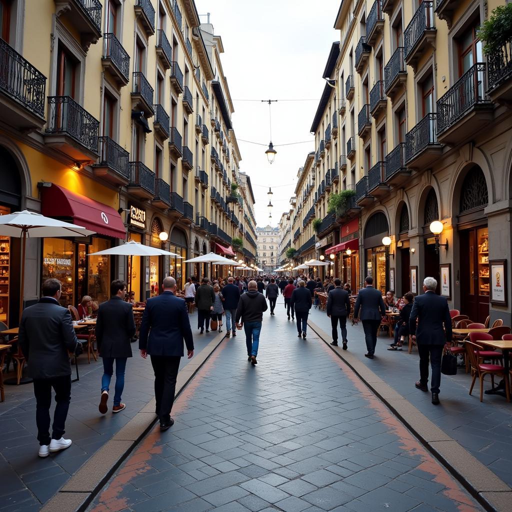 Bustling Street Scene on Avenida del Ejercito