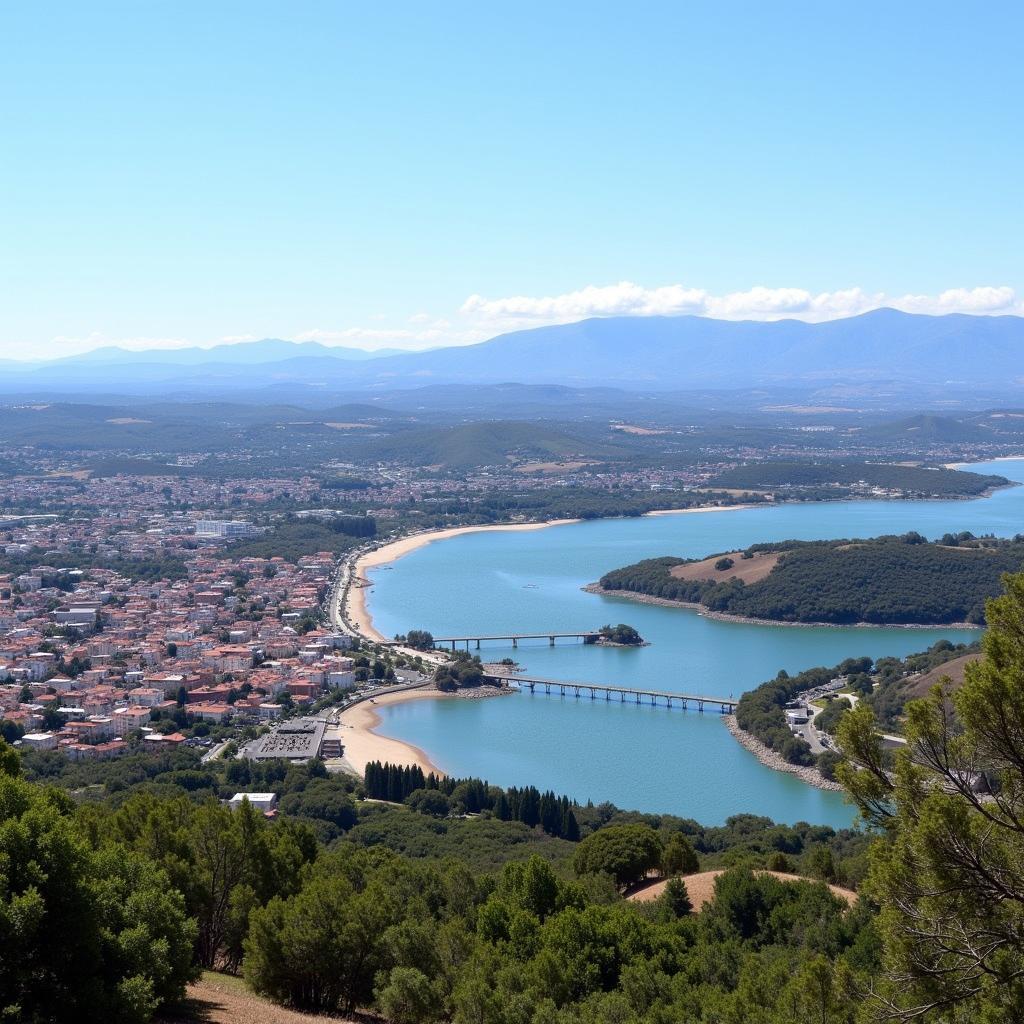  Ayamonte, Spain overlooking Guadiana River to Portugal 