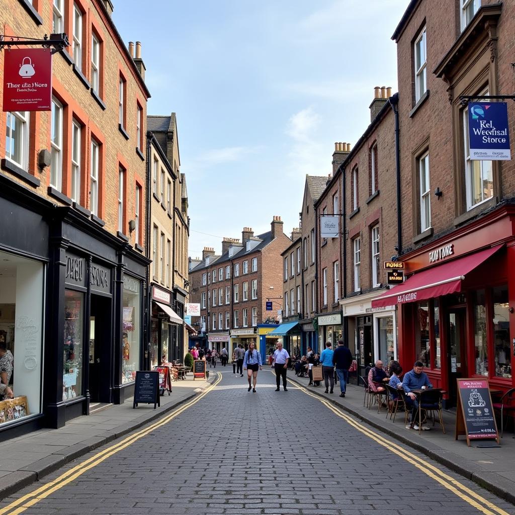 Ayr High Street with local shops