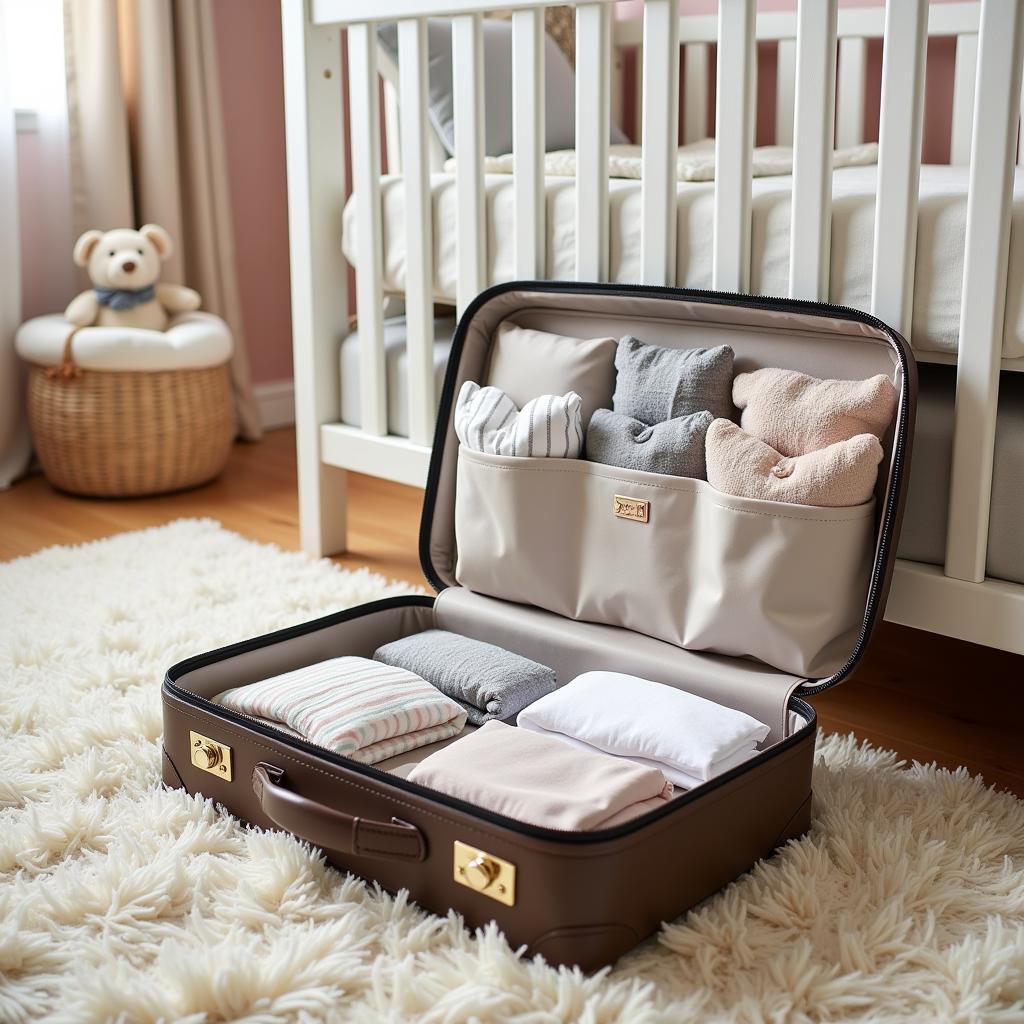 Packing Baby Essentials in Zara Home Suitcase