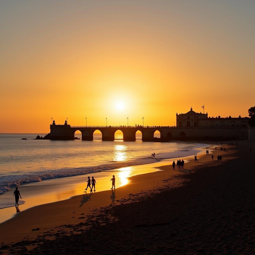 Stunning Sunset View over Badalona Beach