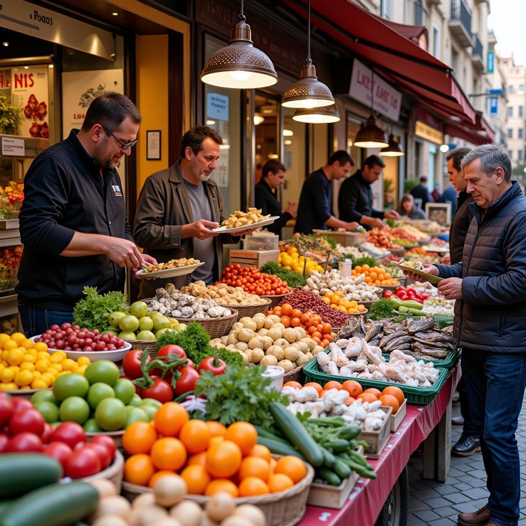 Fresh Produce at a Local Market in Badalona