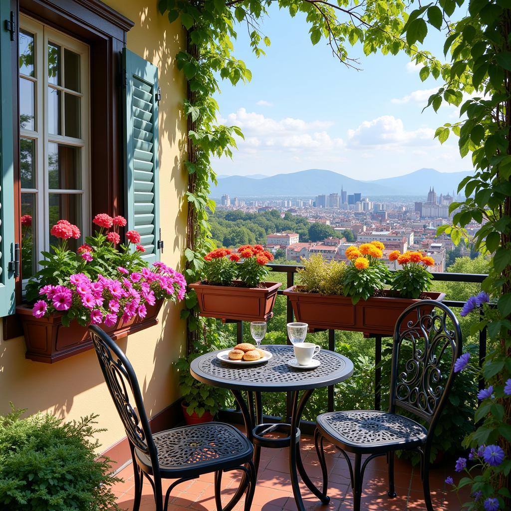 Cozy balcony in Barcelona