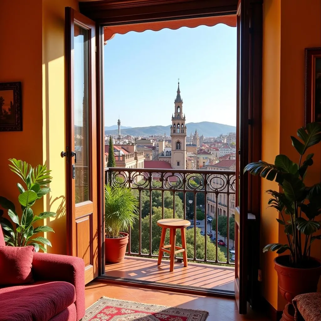 Homestay with a view of Barcelona's skyline