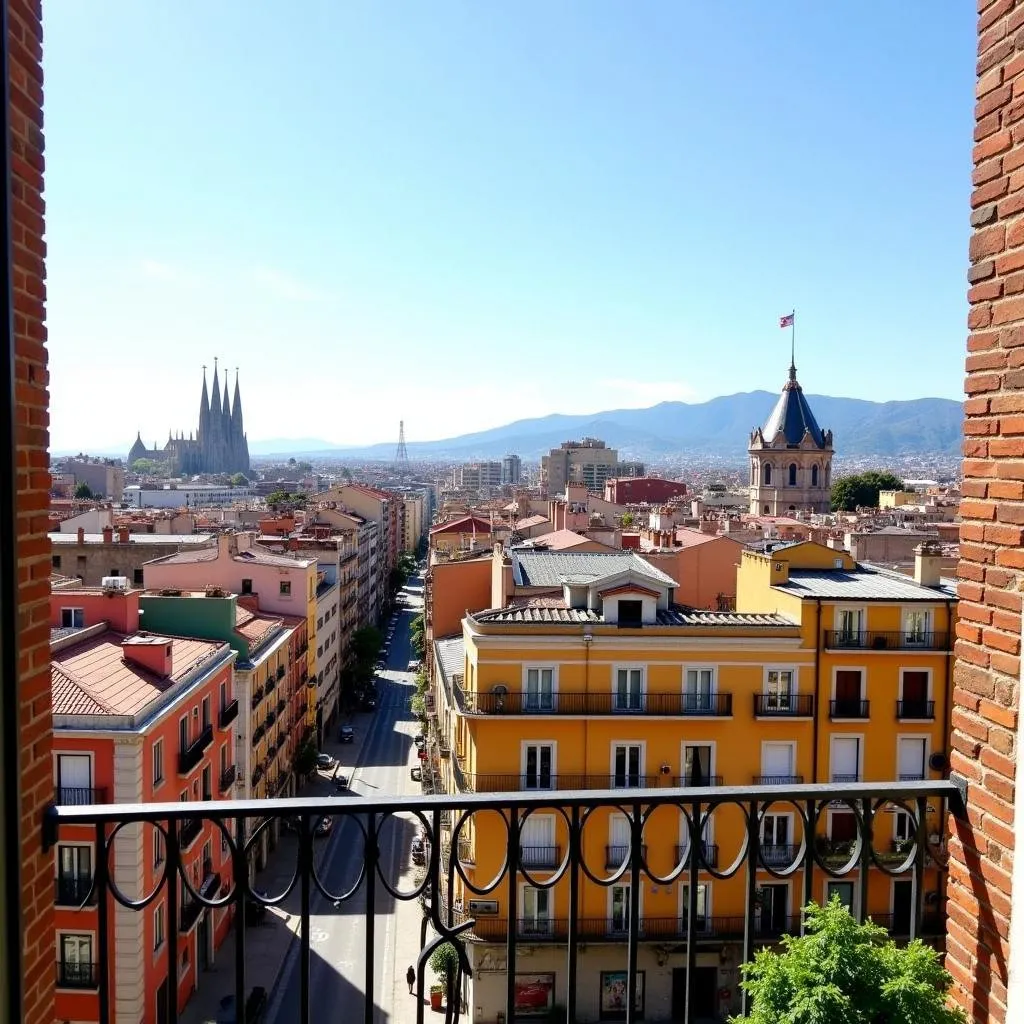 View from a Barcelona homestay balcony