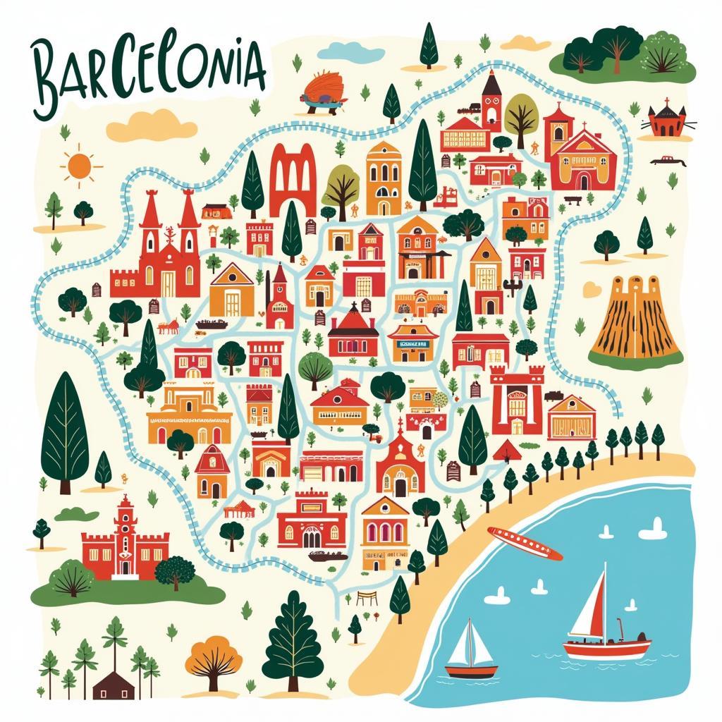 Map of Barcelona neighborhoods