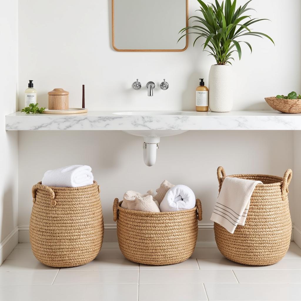 Bathroom Organization with Zara Home Cestas