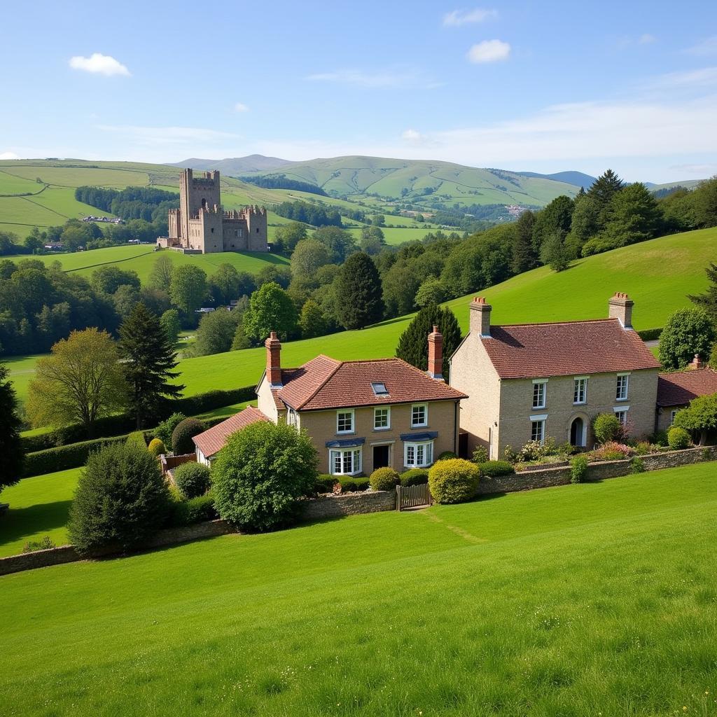 Panoramic view of Belvoir Village