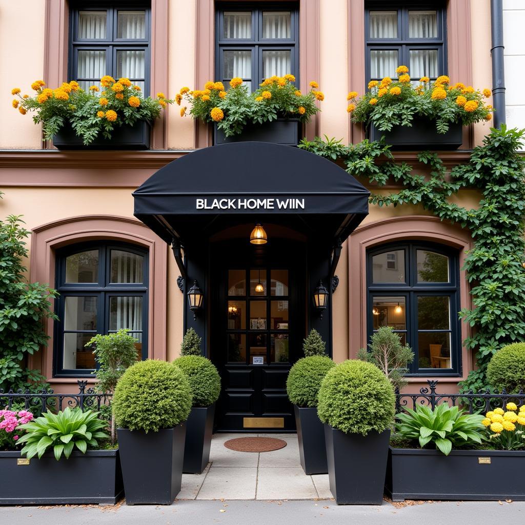 Charming facade of Black Home Wien