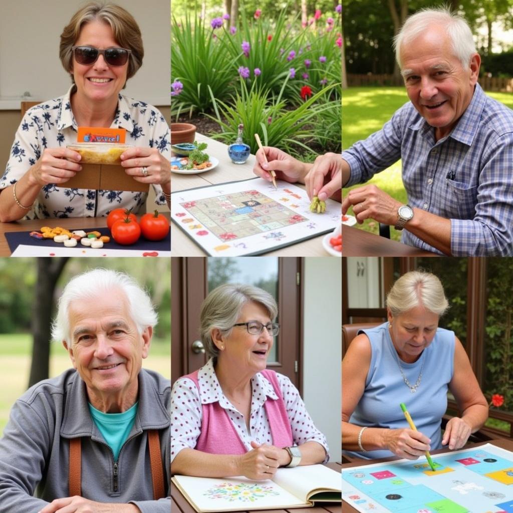 Residents participating in activities at Brookwater House