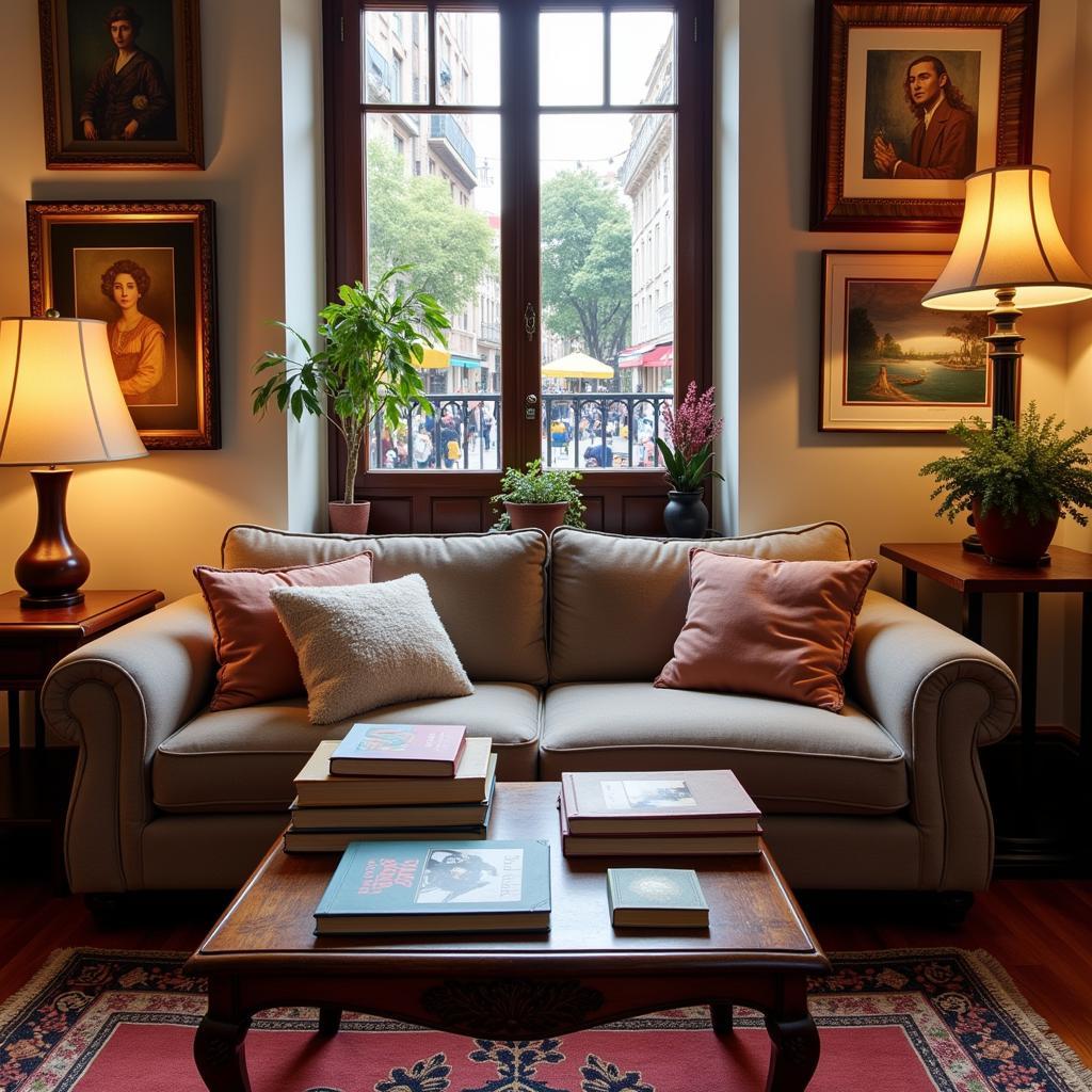 Cozy living room in a Buenos Aires hotel home