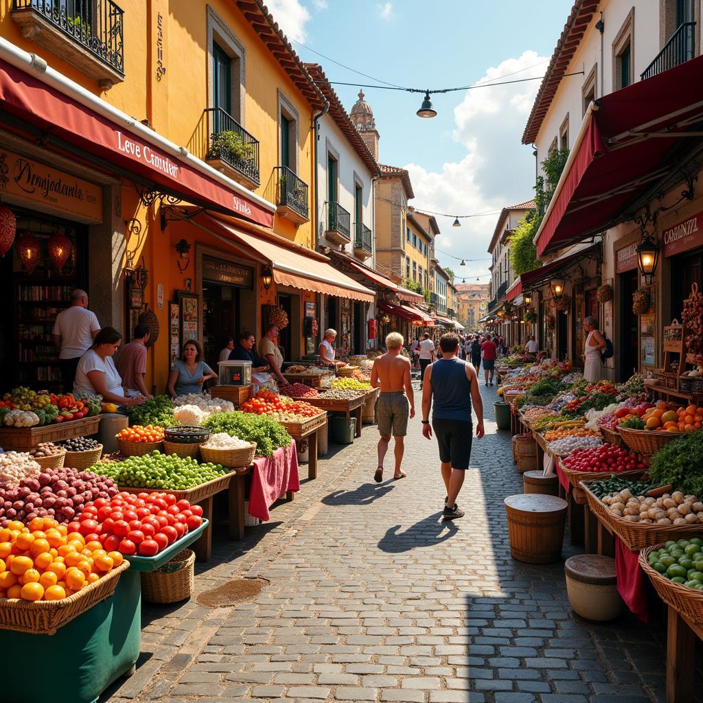 Exploring a local Spanish market