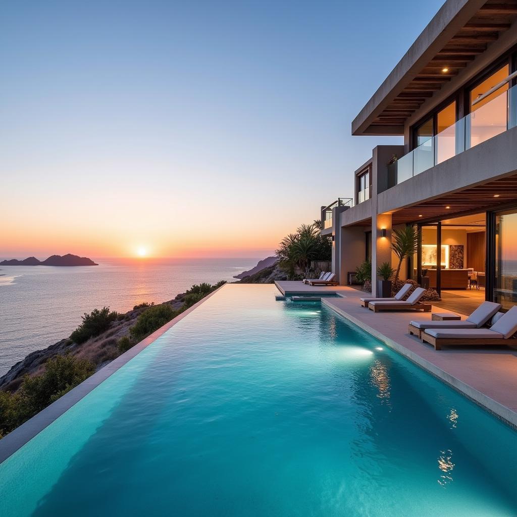 Modern Oceanfront Villa with Infinity Pool