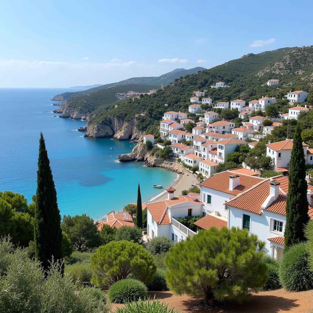 Scenic view of Cala d'Or homes