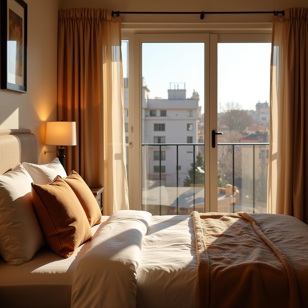 Cozy and inviting bedroom in a Caleta Homes apartment