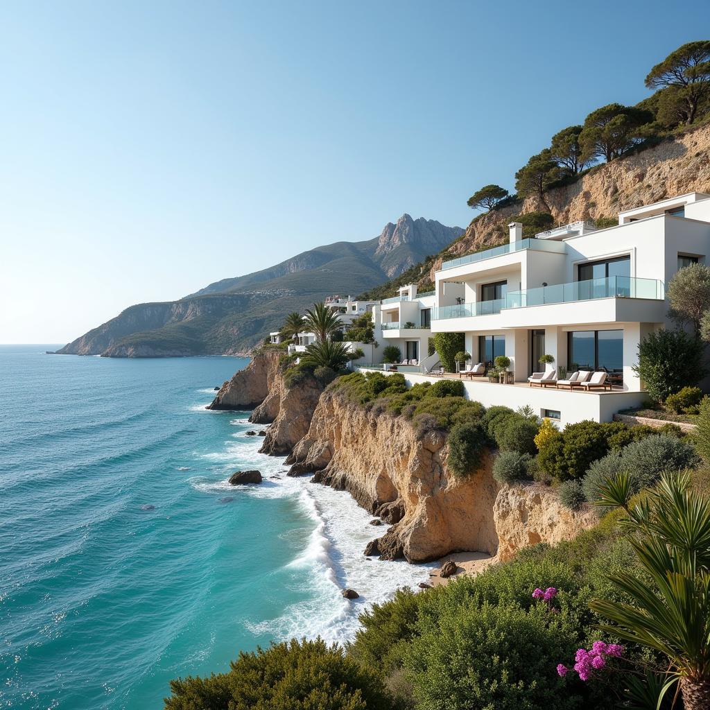 Luxury villas overlooking the Mediterranean Sea in Calpe