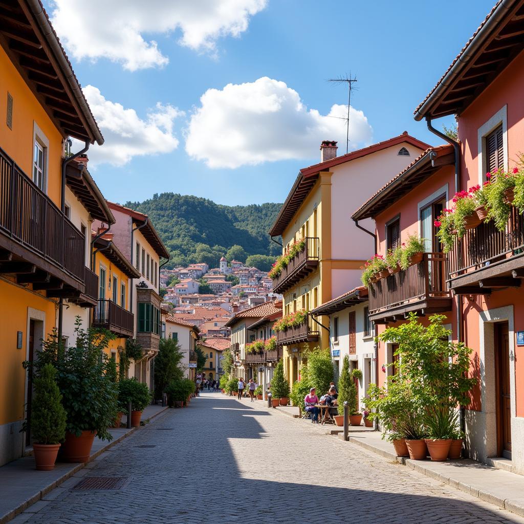 Picturesque Cangas town in Galicia