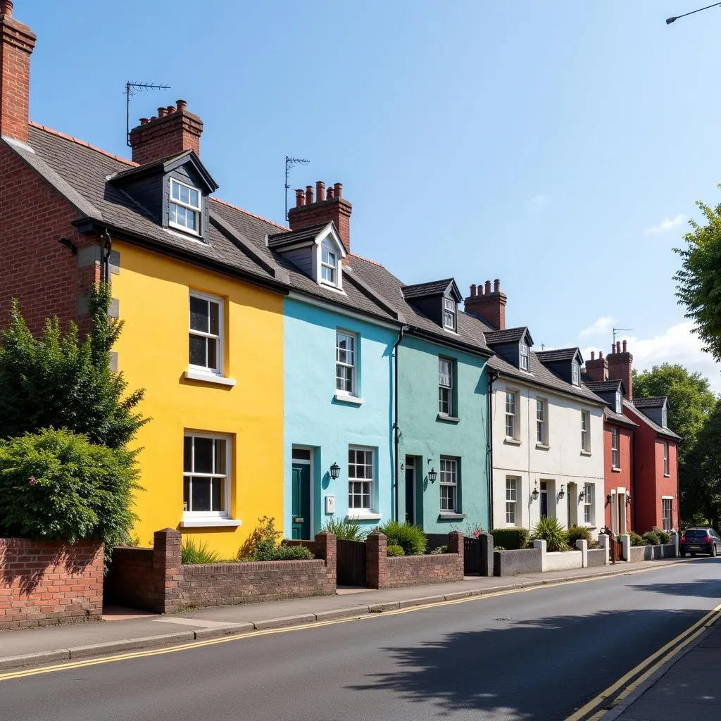 Picturesque Street with Traditional Homes in Canterbury