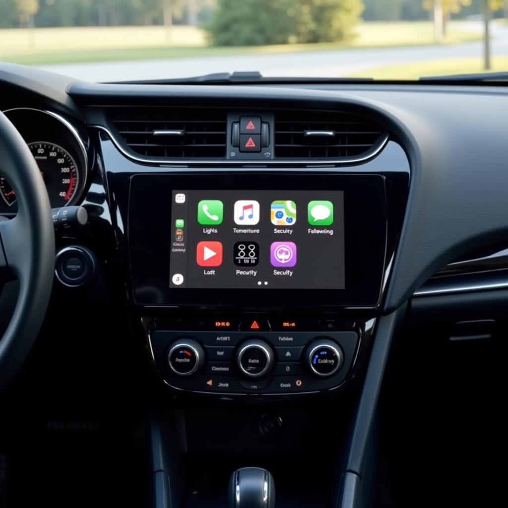 CarPlay Display Showing Home Assistant Interface