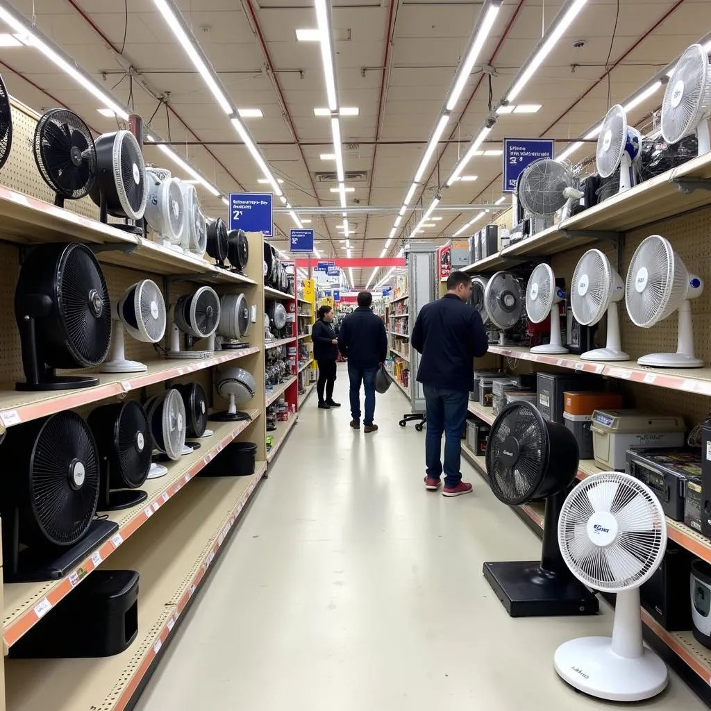 Shopping for fans at Carrefour Home