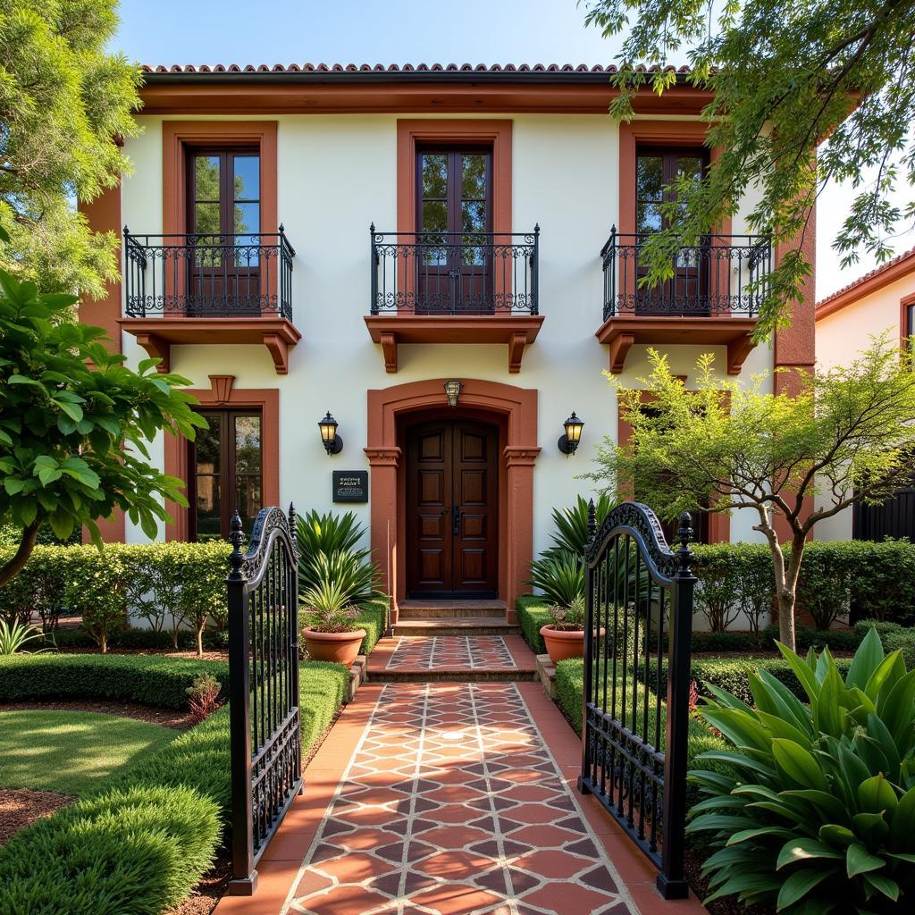 Charming facade of Casa Viriato Home with traditional Spanish architecture.